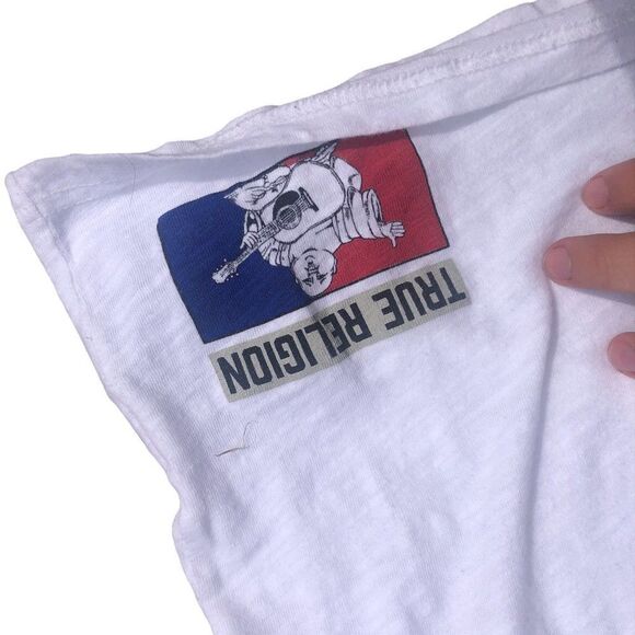 TRUE Religion Shirt Small White Big Logo - Picture 8 of 8